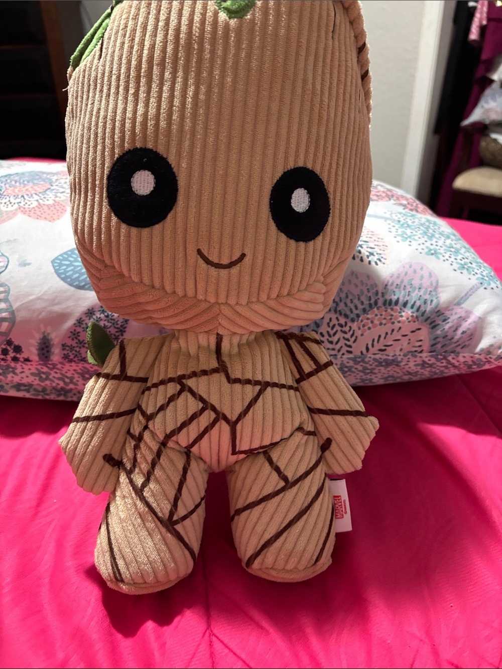 Marvel Groot Plush in Tan and Brown Corduroy